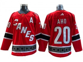 Carolina Hurricanes #20 Sebastian Aho Red Reverse Retro 2.0 Jersey