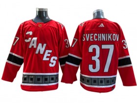 Carolina Hurricanes #37 Andrei Svechnikov Red Reverse Retro 2.0 Jersey