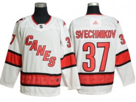 Carolina Hurricanes #37 Andrei Svechnikov White Away Jersey