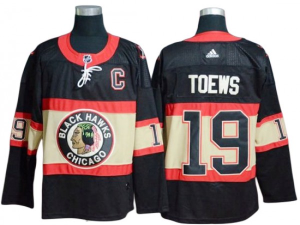 Chicago Blackhawks #19 Jonathan Toews Black Alternate Jersey