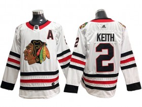 Chicago Blackhawks #2 Duncan Keith White Away Jersey