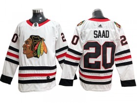 Chicago Blackhawks #20 Brandon Saad White Away Jersey