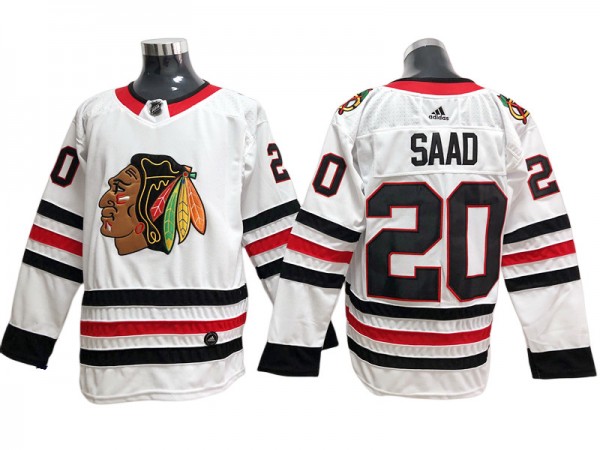 Chicago Blackhawks #20 Brandon Saad White Away Jersey