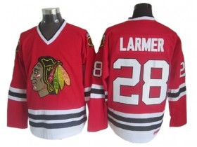 Chicago Blackhawks #28 Steve Larmer Vintage CCM Jersey - Red