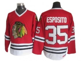 Chicago Blackhawks #35 Tony Esposito Vintage CCM Jersey - Red