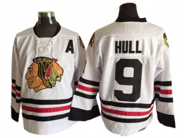 Chicago Blackhawks #9 Bobby Hull 1963 Vintage CCM Jersey - Red/White 