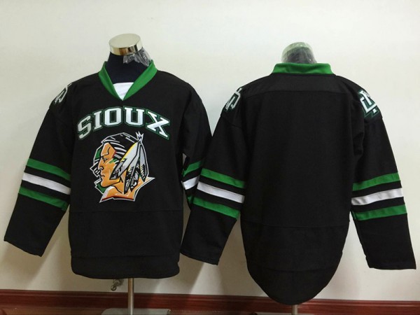 North Dakota Fighting Sioux Blank Black Hockey Jersey