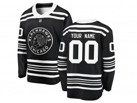 Custom Chicago Blackhawks Black Winter Classic Jersey