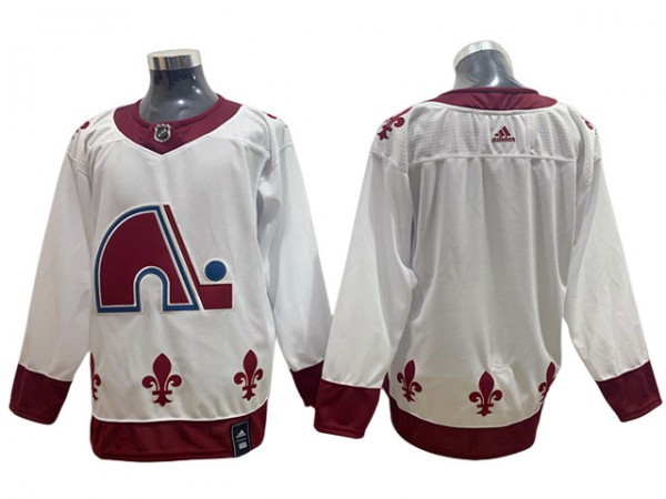 Colorado Avalanche Blank White Reverse Retro Jersey