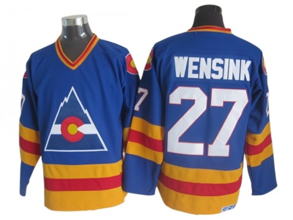 Colorado Avalanche #27 John Wensink 1980 Vintage CCM Jersey - Blue/White