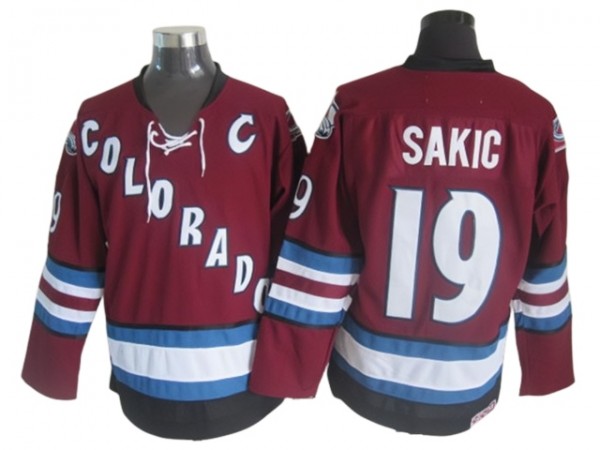 Colorado Avalanche #19 Joe Sakic Burgundy 2002 Vintage CCM Jersey