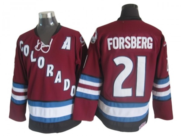 Colorado Avalanche #21 Peter Forsberg Burgundy 2002 Vintage CCM Jersey