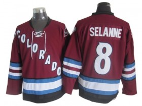 Colorado Avalanche #8 Teemu Selänne Burgundy 2002 Vintage CCM Jersey