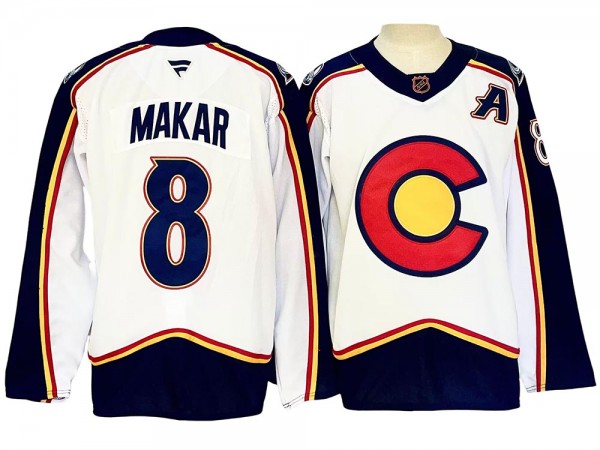 Colorado Avalanche #8 Cale Makar White Reverse Retro Jersey Colorado Avalanche #8 Cale Makar White Reverse Retro Jersey