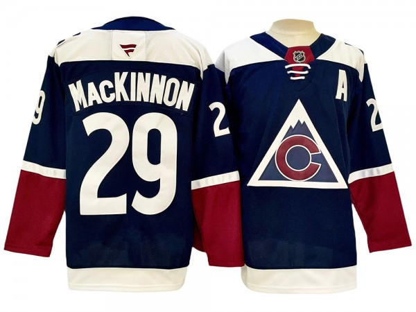 Colorado Avalanche #29 Nathan MacKinnon Navy Alternate 2024 Jersey