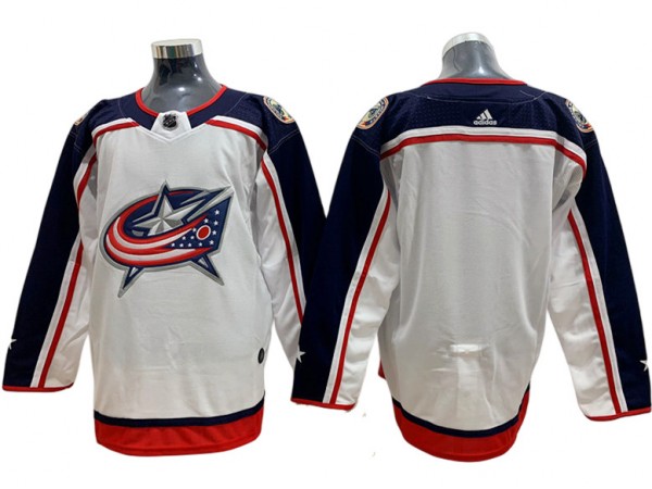 Columbus Blue Jackets Blank White Away Jersey