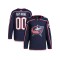 Custom Columbus Blue Jackets Navy Home Jersey