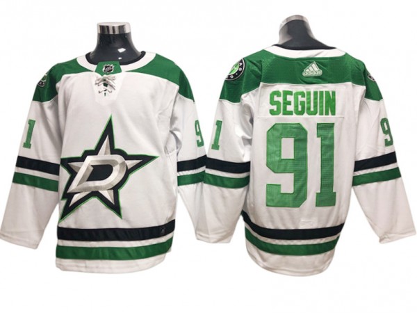 Dallas Stars #91 Tyler Seguin White Away Jersey