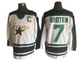 Dallas Stars #7 Neal Broten White 1990's Vintage CCM Jersey