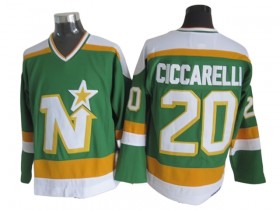 Dallas Stars #20 Dino Ciccarelli 1980's Vintage CCM Jersey - Green/White