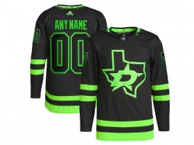 Custom Dallas Stars Black Alternate Jersey