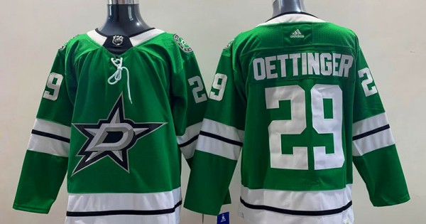 Dallas Stars #29 Jake Oettinger Green Home Jersey