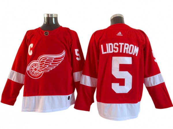 Detroit Red Wings #5 Nicklas Lidstrom Red Home Jersey