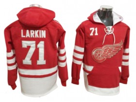 Detroit Red Wings #71 Dylan Larkin Hoodie - Red/White