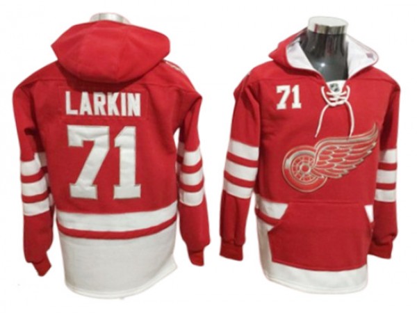 Detroit Red Wings #71 Dylan Larkin Hoodie - Red/White