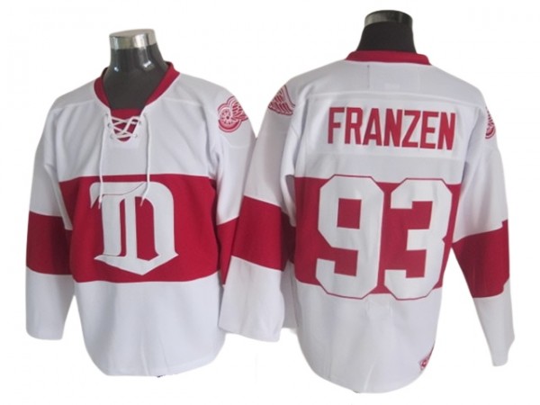 Detroit Red Wings #93 Johan Franzen 2009 Vintage CCM Jersey - White