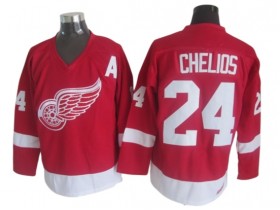 Detroit Red Wings #24 Chris Chelios 2002 Vintage CCM Jersey - Red/White