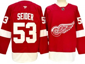 Detroit Red Wings #53 Moritz Seider Red Home 2024 Jersey