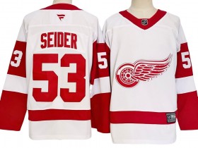 Detroit Red Wings #53 Moritz Seider White 2024 Jersey