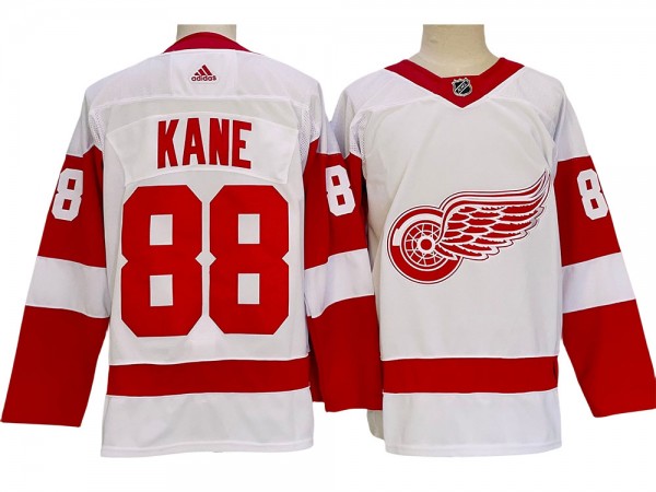 Detroit Red Wings #88 Patrick Kane White Away Jersey