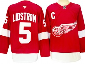 Detroit Red Wings #5 Nicklas Lidstrom Red Home 2024 Jersey