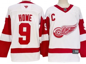 Detroit Red Wings #9 Gordie Howe White 2024 Jersey