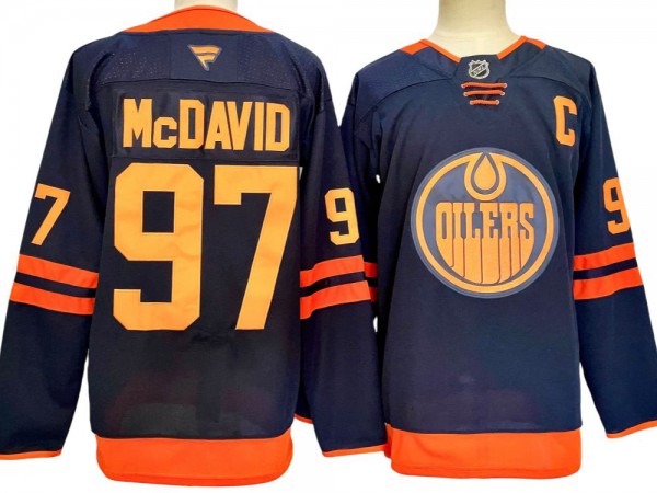 Edmonton Oilers #97 Connor McDavid Navy Alternate 2024 Jersey