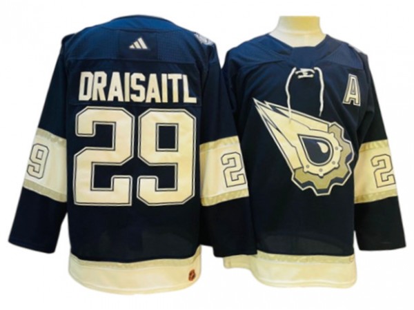 Edmonton Oilers #29 Leon Draisaitl Navy Reverse Retro Jersey