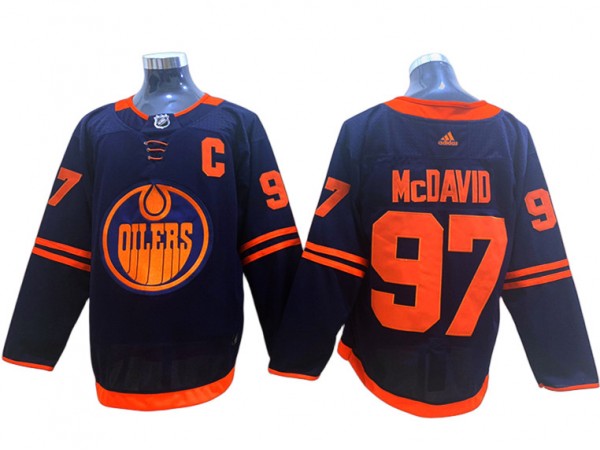 Edmonton Oilers #97 Connor McDavid Navy Alternate Jersey