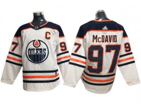 Edmonton Oilers #97 Connor McDavid White Away Custom Jersey