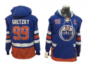 Edmonton Oilers #99 Wayne Gretzky Hoodie - Blue