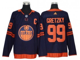 Edmonton Oilers #99 Wayne Gretzky Navy Alternate Jersey