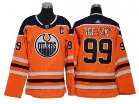 Edmonton Oilers #99 Wayne Gretzky Orange Home Jersey