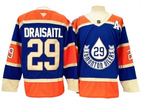 Edmonton Oilers #29 Leon Draisaitl Blue Heritage Classic 2024 Jersey