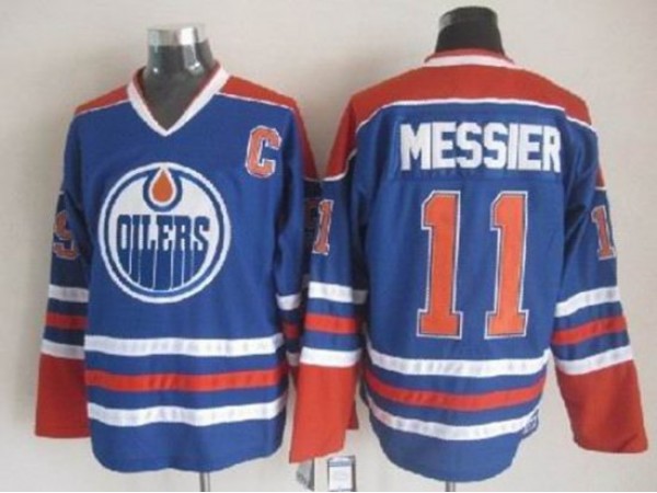 Edmonton Oilers #11 Mark Messier Vintage CCM Jersey - Blue/White