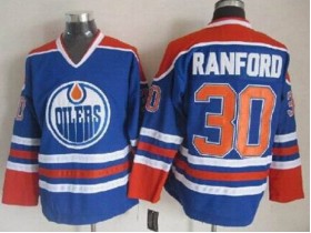 Edmonton Oilers #30 Bill Ranford Vintage CCM Jersey - Blue