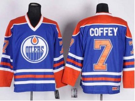 Edmonton Oilers #7 Paul Coffey Vintage CCM Jersey - Blue/White