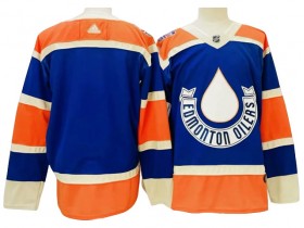 Edmonton Oilers Blank Blue 2023 Heritage Classic Jersey