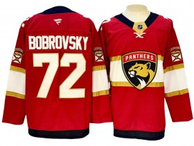 Florida Panthers #72 Sergei Bobrovsky Red Home 2024 Jersey