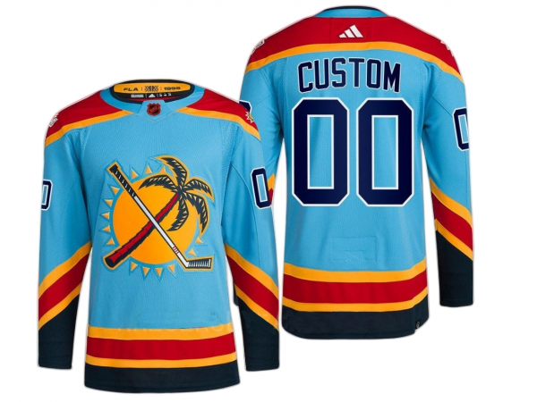 Custom Florida Panthers Light Blue Reverse Retro 2.0 Jersey